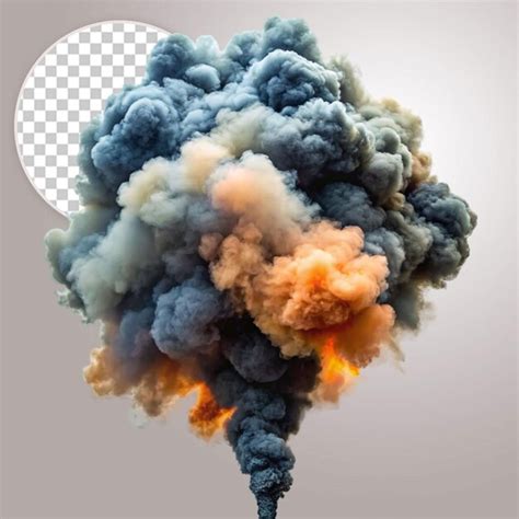 Premium PSD Mystical Fumes Isolated Smoke Explosion On Transparent