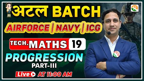 अटल Batch Progression 3 Airforce Maths Classes 2024 Maths for