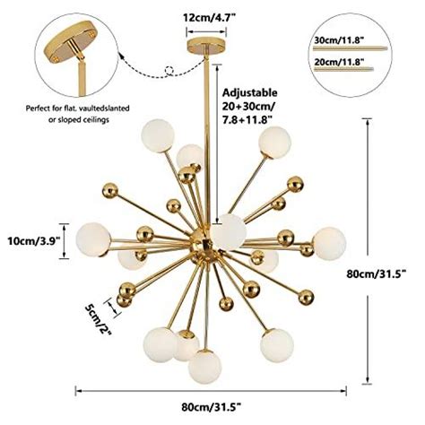 Kco Lighting L Mpara Colgante Sputnik Dorada Moderna L Mpara Colgante