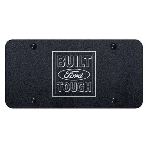 Autogold PL BFT ERB Rugged Black License Plate With Laser Etched