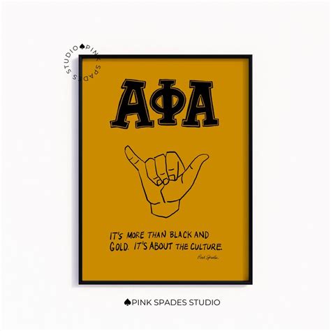 Alpha Phi Alpha Art Black and Gold Alpha Phi Alpha Print Doodle Art ...