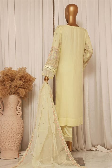 Bin Saeed Stitched 3 Piece Emb Chiffon Formal Collection2023 Zefc 2002