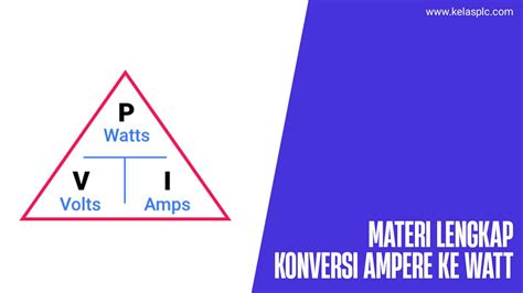 1 Ampere Berapa Watt Inilah Jawaban Dan Rumus Cara Menghitungnya