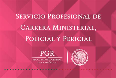 Servicio Profesional De Carrera Ministerial Policial Y Pericial