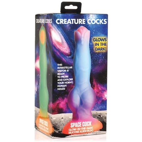 Creature Cocks Space Cock Glow In The Dark Silicone Alien Dildo Sex Toys Adult Novelties