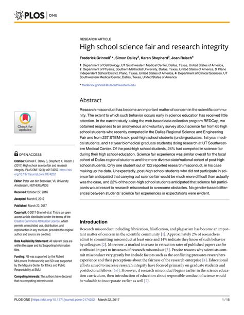 Science Fair Research Report