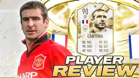 WOW 90 MID ICON CANTONA PLAYER REVIEW FIFA 23 ULTIMATE TEAM YouTube