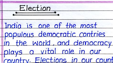 Election Essay In English Essay On Election In English Paragraph