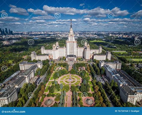 Aerial View Of Moscow State University Stock Photo Image 76734164