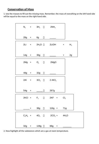 Gcse Chemistry C3 Triple Science Worksheets Teaching Resources