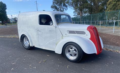 Barra-powered 1948 Ford Anglia panel van in Milwaukee Young SMOTY