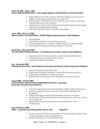 CRISANTO MINGO RESUME PDF