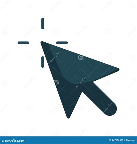 Blue cursor design stock vector. Illustration of press - 247680075