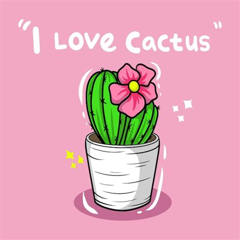 Premium Vector Artwork Illustration And T Shirt Design Cute Cactus