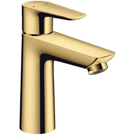 Hansgrohe Talis E Polished Gold Optic Basin Mixer Tap 110 With Pop Up Waste