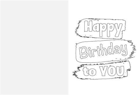 Free Coloring Printable Birthday Cards Printable And Enjoyable Learning