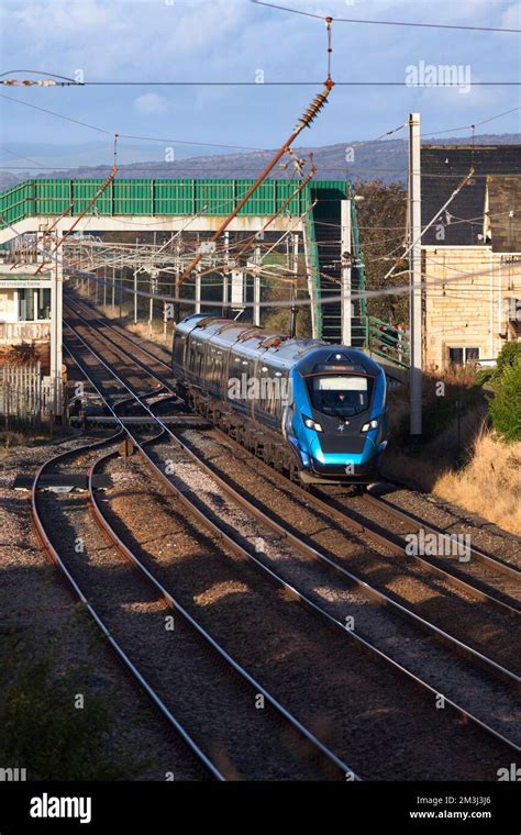 First Transpennine Express Caf Class 397 Nova 2 Electric Train On The West Coast Mainline In