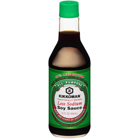 Kikkoman Less Sodium Soy Sauce Reduced Salt 15 Oz