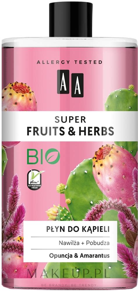 Aa Super Fruits Herbs Bath Foam P Yn Do K Pieli Opuncja I Amarantus