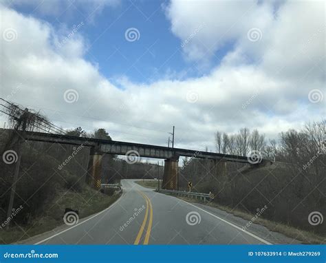 Train Tracks Over The Highway Edwardsville Al Stock Photo Image Of