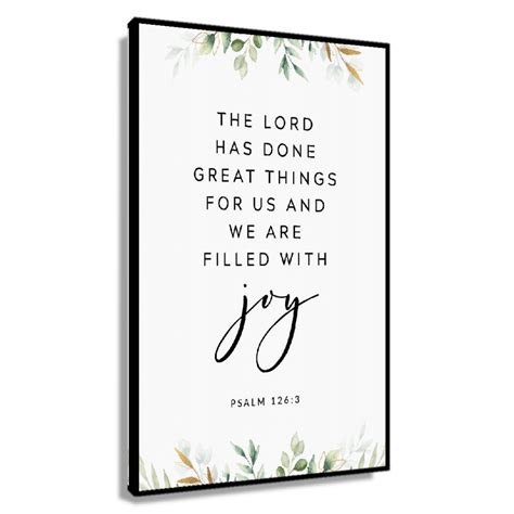 Psalm 126 3 The Lord Has Done Great Things Bible Verse Printable Wall