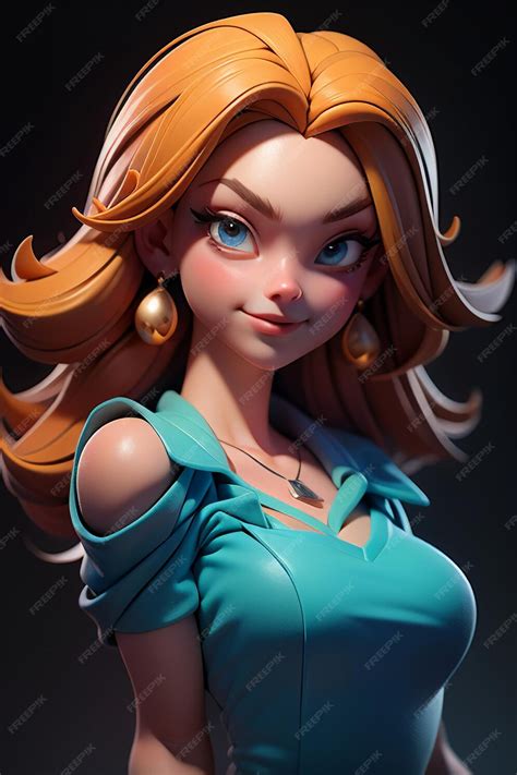 Premium Ai Image 3d Rendering Cartoon Character Pretty Girl Game