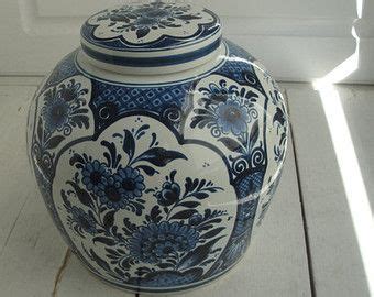 Delft Ginger Jar Lidded Blue White Holland Vintage White Ginger Jars