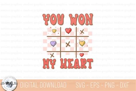 You Won My Heart Retro Valentine SVG Graphic By Moslem Graphics