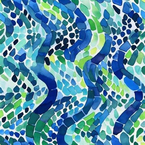 Download Abstract Blue And Green Glass Mosaic Tiled Pattern For