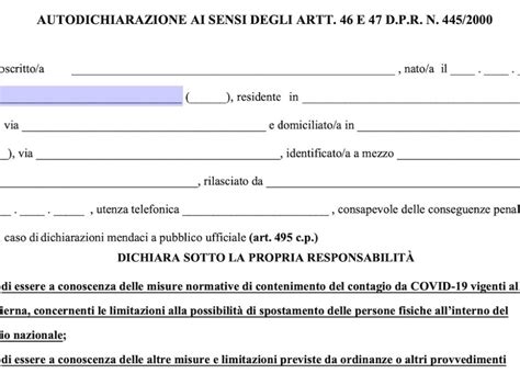 Dpcm Torna Lautocertificazione Ma Quando Serve Il Modulo Da Scaricare