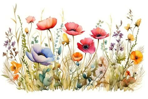 Watercolor floral border 27847980 Stock Photo at Vecteezy