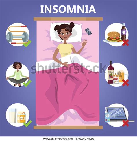 Rules Healthy Sleep Bedtime Routine Good Stock Vector Royalty Free