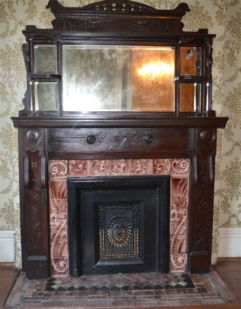 Victorian Fireplace Mantels Carved Solid Wood Mantel From 1890