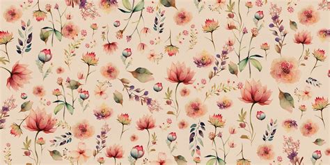 Floral Botanic Beige Wallpaper - Buy Exquisite Wallpapers at Happywall