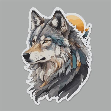 Vector De Lobo Em Fundo Branco Vetor Premium