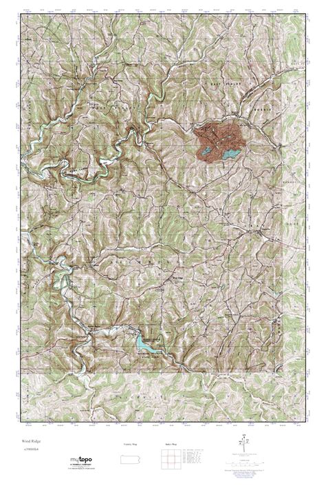 Mytopo Wind Ridge Pennsylvania Usgs Quad Topo Map