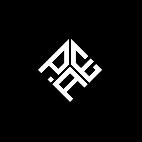 PAE letter logo design on black background. PAE creative initials