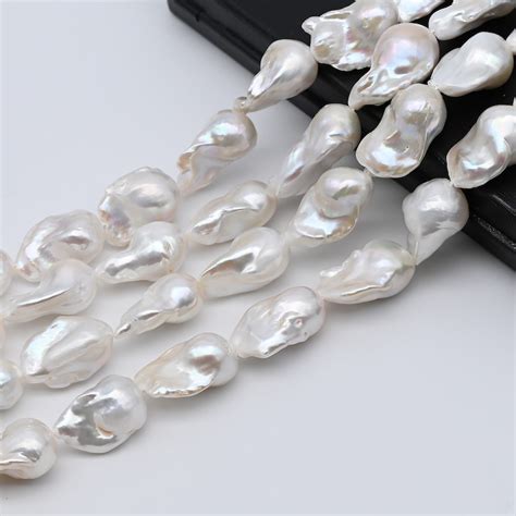 Large Baroque Pearls Fireball Pearl In White With Gorgeous Etsy