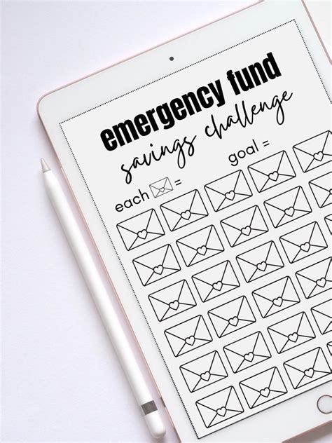 Emergency Fund Savings Challenge Mini Savings Challenge Money