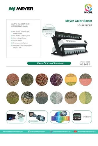 Semi Automatic Meyer Smart Series Chute Color Sorter Machine Three