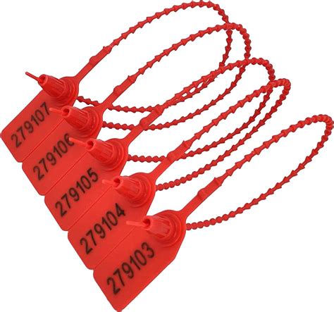 Plastic Security Seals Numbered Zip Ties For Tamper Proof