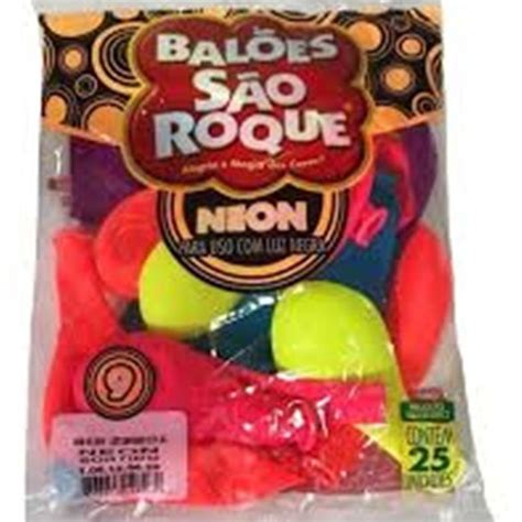 Balões bexigas Neon Sortidas São Roque Nº 9 C 25un Elo7