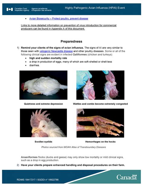 Highly Pathogenic Avian Influenza HPAI Event Information For Private