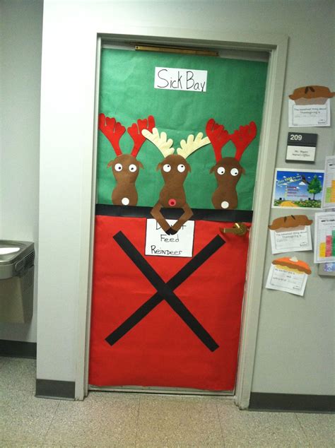 Sick Bay-nurse's door | Christmas classroom, Christmas door, Nurses door