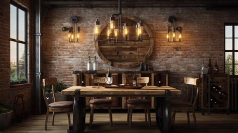 Premium Ai Image Interior Design Inspiration Of Rustic Industrial