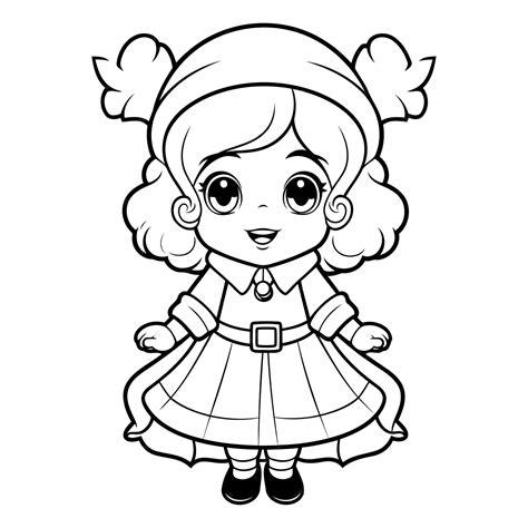 Premium Vector | Coloring book for children girl in Irish costume