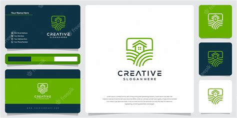 Premium Vector | Abstract farm logo template and business card