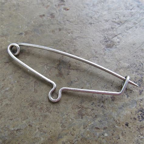 Charm Holder Brooch Sterling Silver Safety Pin Fibula Silver Etsy