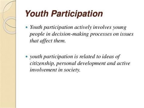 Youth Participation For Community Development