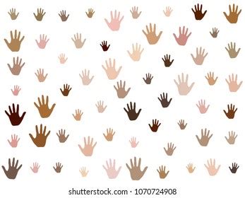 Hands Skin Color Diversity Vector Background Stock Vector (Royalty Free ...